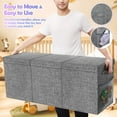 thumbnail image 3 of Extra Large Toy Box, Collapsible Sturdy Kids Toy Storage Storage Box with 2 Side bags and Removable Lids, 40"X14"X16"，large Toy Chest for Boys, Girls, Nursery, Living Room, Playroom,Gray, 3 of 11