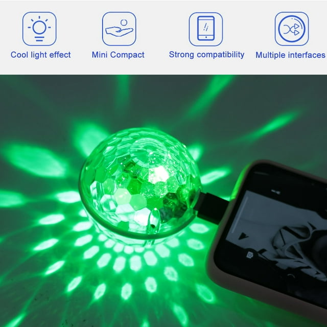 IDEANATEGRATE 1Ud De Bola LED Transparente USB Para Fiesta Disco Y Decoracion Con Compacto