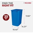 thumbnail image 3 of Rev-A-Shelf 35 qt. Replacement Waste Container for Rev-A-Shelf Pullouts, Blue, 2-pack, 3 of 10