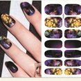 thumbnail image 3 of Worallymy 20 hojas/juego de pegatinas de uñas para mujeres y niñas cielo estrellado flor mariposa calcomanía para uñas decoración envolvente Worallymy JD735801911, 3 of 7