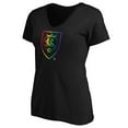 thumbnail image 2 of Women's Black Real Salt Lake Team Pride Logo V-Neck T-Shirt, 2 of 3