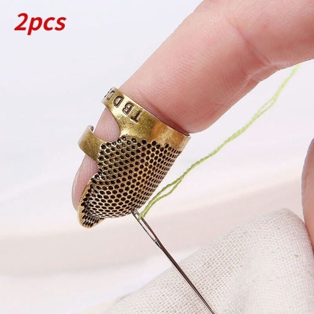 Finger Protector Finger Guard Thimble Ring Hand Working Needle 2PCS Sewing Tools