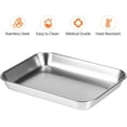 thumbnail image 4 of Stainless Steel Tray, Surgical Tray, Silver, Rectangular, Polished, Curly Edge Design, 4 of 4