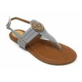 thumbnail image 2 of Victoria K Women's Gold Medallion Sandals, 2 of 5