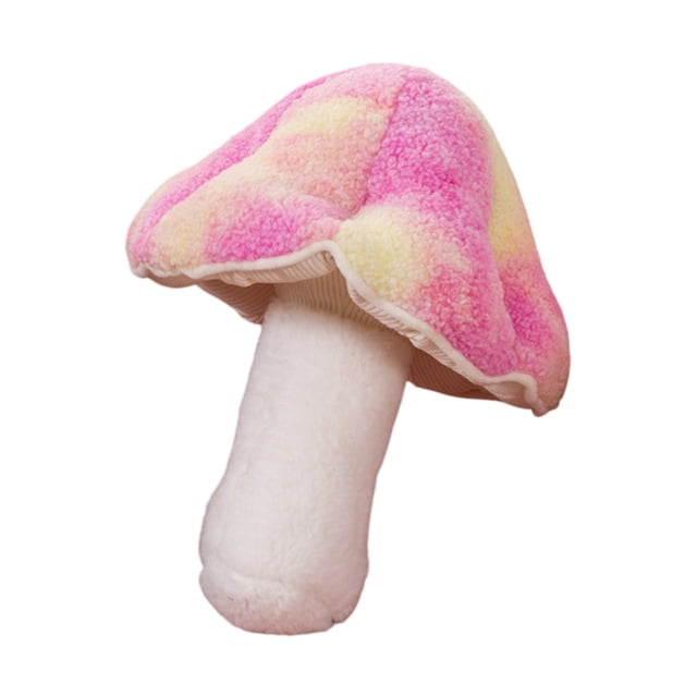 A Colorful Mushroom Plush Pillow, Decorative Accent For Children’S Room, Soft And Safe Material, Fun Addition To Bed Or Sofa