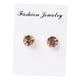 thumbnail image 3 of Pendientes de cristal Imán Clip para oreja en pendientes falsos Niñas 8 mm champán, 3 of 6