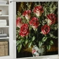 thumbnail image 6 of BCIIG Roses Washable Shower Curtain 100% Polyester Fabric with Hooks for Bathroom Decoration 60"x72, 6 of 7