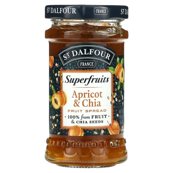 St. Dalfour Superfruits, Fruit Spread, Apricot & Chia , 6 oz (170 g)