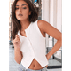 thumbnail image 5 of Chaleco de Mujer Sin Mangas, Cuello Redondo, Corte Ajustado, Acanalado, con Botones, , Talla L, 5 of 10