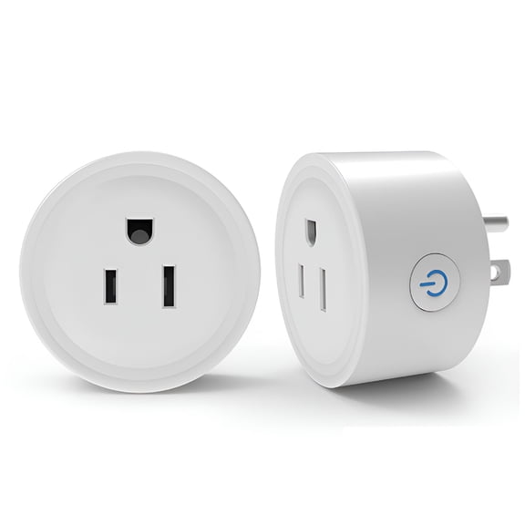 GJX WiFi Smart Plug With Remote Control & Timer Function & Power Consumption Statistics Work With Alexa & Google Assistant 10A Smart Socket 2.4G Wi-Fi Only