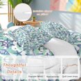 thumbnail image 4 of Oceans Shells Queen Size Comforter Set, Starfish Rudder Anchor Green Waves Striped Bedding for All Seasons, 4 Pcs Bed Set, 1Quiltcover (90"x92") ,1Sheet(94"x116"), 2Pillowcases (30"x20"), 4 of 12