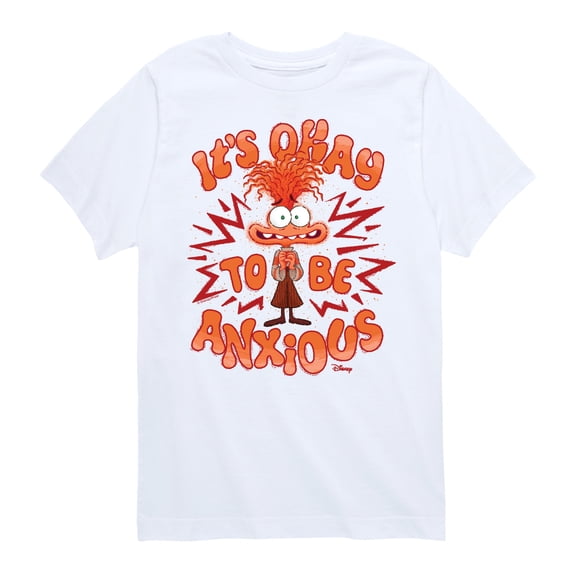 Inside Out - It's Okay To Be Anxious - Youth Boys Short Sleeve Graphic T-Shirt