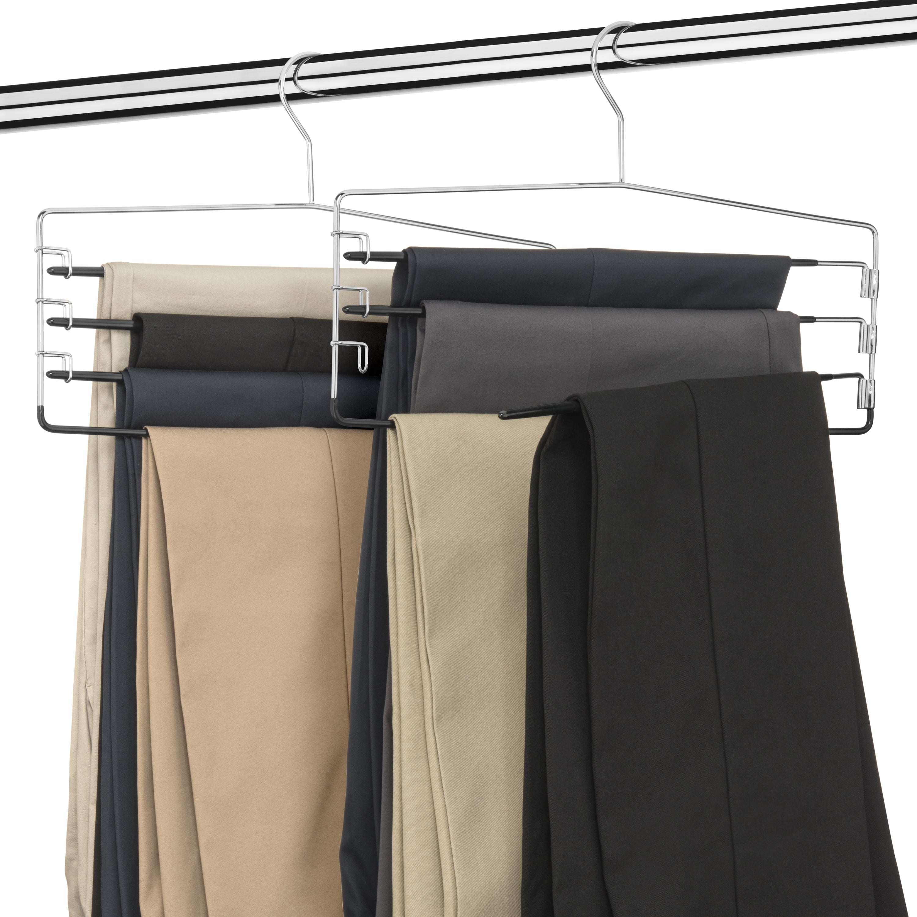 Hastings Home Metal Clothing Hanger (Black) - Set of 10, Space-Saving  Closet Organizer for Pants, Skirts, Shirts, Coats in the Hangers department  at