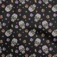 thumbnail image 1 of oneOone Polyester Spandex Black Fabric Skull Sewing Craft Projects Fabric Prints By Yard 56 Inch Wide-aA, 1 of 5