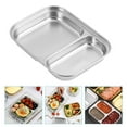 thumbnail image 3 of Miangastore Plateaux de Service et Plats en Acier Inoxydable Argenté 1Pcs 6.3X4.7In, 3 of 8