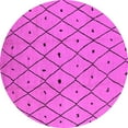 thumbnail image 1 of Ahgly Company Indoor Round Solid Pink Modern Area Rugs, 7' Round, 1 of 4