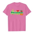 thumbnail image 4 of PMVFHDE Hauts d'Été pour Filles T-Shirts d'Été Manches Courtes Tunique Manches Courtes pour Filles T-Shirts d'Été Manches Courtes Col Rond pour Enfants avec Imprimés Mensuels Rose, 5-6 Ans, 4 of 4