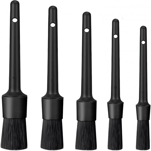 ACDANC Detailing Brush Set,5 Pcs Soft Automotive Detail Brushes,Different Sizes Car Detailing Brushes for Cleaning Wheels,Interior,Exterior