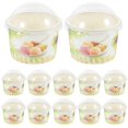 thumbnail image 1 of 50 Sets Disposable Yogurt Bowl Paper Ice Cream Cups Bowls Lidded Cake Bowls, 1 of 3