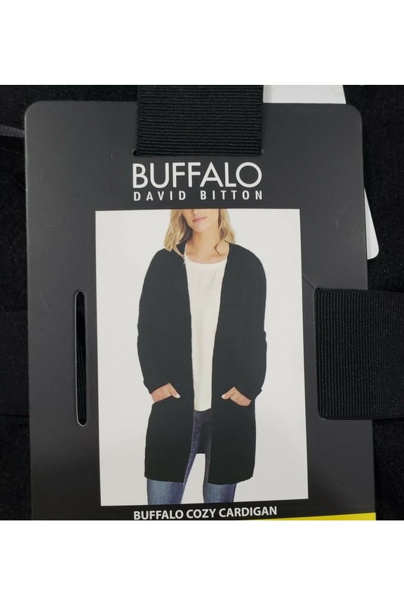 Buffalo David Bitton Women's Cozy Cardigan, Black, XXL