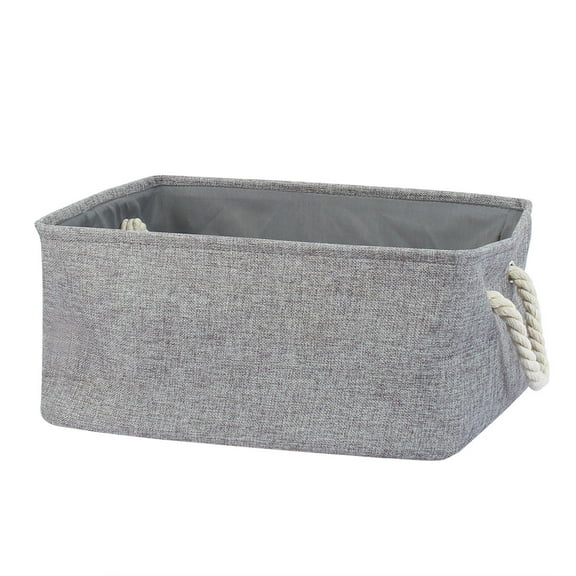 Collapsible Fabric Storage Bins Basket Towels Storage Container Gray L