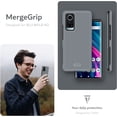thumbnail image 3 of TUDIA MergeGrip Blu Bold N2 Case Dual layer Raised Edge Non-Slip Tough Heavy Duty - Gray, 3 of 6