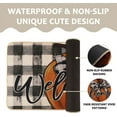 thumbnail image 6 of Fall Door Mats, 17 X 30in Fall Welcome mat Pumpkin Buffalo Check Doormat Indoor Outdoor Fall Decor Farmhouse Autumn Non-Slip Entrance Front Floor Mat Rug for Home Patio Decoration, 6 of 6