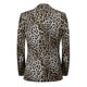 thumbnail image 2 of Blazer con estampado de leopardo para hombre, corte entallado, informal, con un botón, esmoquin, 2 of 5