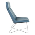 thumbnail image 4 of Chaise d'Appoint Geena en Tissu Bleu Dillon avec Base de Traîneau Chromée, 4 of 7