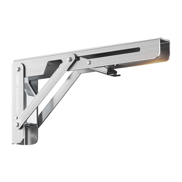 Soporte de estante plegable para mesa de banco, soporte de pared, hardware DIY con tornillos 12 pulgadas