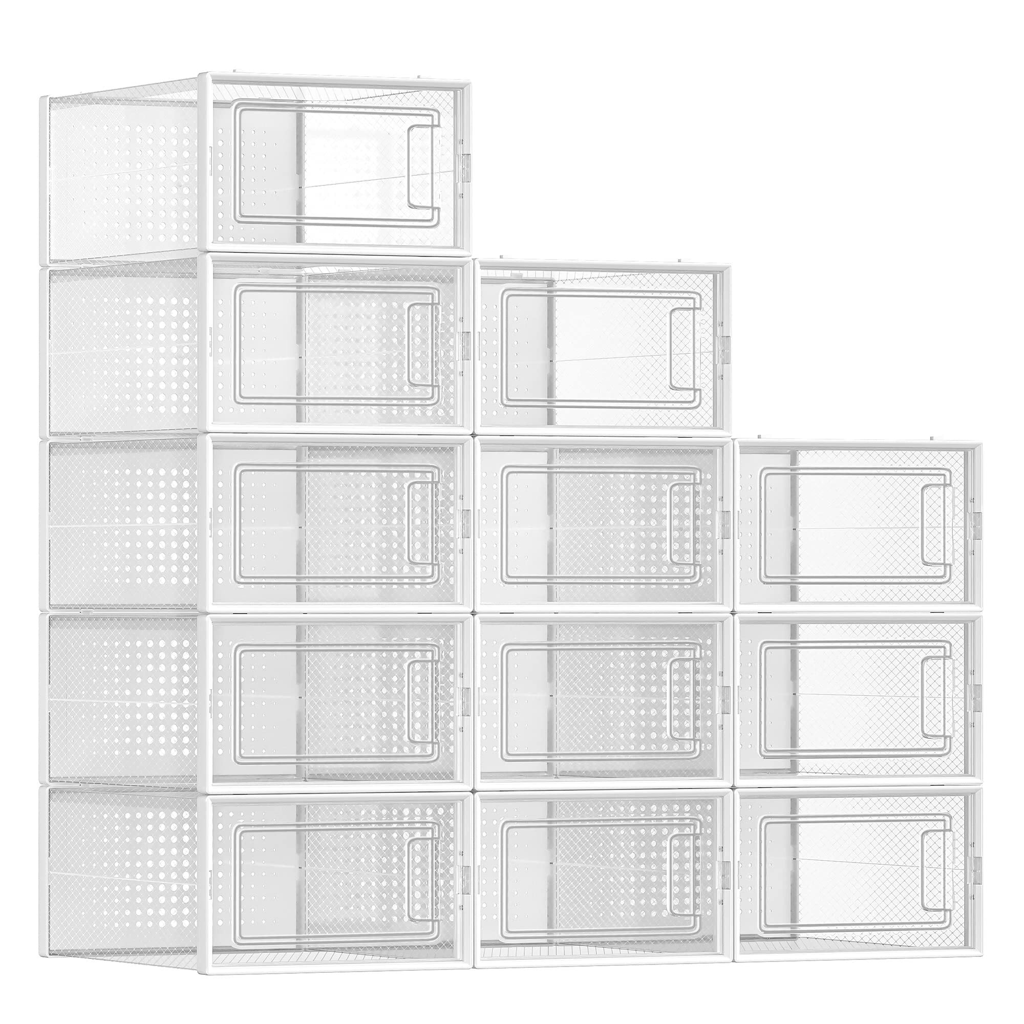Cajas De Zapatos Pl stico Juego De 12 Organizadores De Almacenamiento cajas-de-zapatos-pl-stico-juego-de-12-organizadores-de-almacenamiento