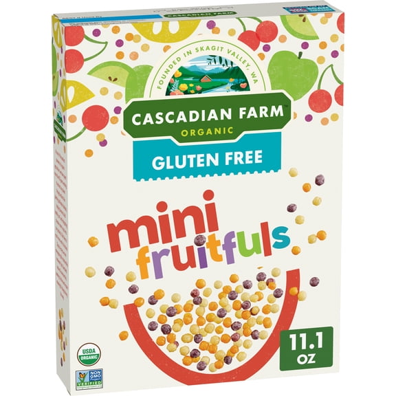 Cascadian Farm Organic Mini Fruitfuls, Gluten Free Cereal, Non-GMO, 11.1 oz