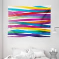 thumbnail image 1 of Colorful Tapestry, Multicolor Ribbon Style Abstract Design Vivid Rainbow Pattern Artistic Expression, Wall Hanging for Bedroom Living Room Dorm Decor, 80W X 60L Inches, Multicolor, by Ambesonne, 1 of 2