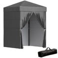 thumbnail image 1 of Outsunny 5x5 ft Compact Pop Up Canopy Tent, UPF50+ Portable Privacy Canopy, 1 of 10