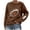 ZA-Brown-frostluinai camisetas, variant on Frostluinai Football Sweatshirts for Women Game Day Long Sleeve Pullover Tops Round Neck Love Graphic Sweat Shirts Casual Sweaters