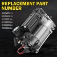 thumbnail image 4 of 2113200104 Air Suspension Compressor Air Pump Kit Compatible for CLS550, CLS63 AMG, E320, E350, E500, S430, S500, S600, 4 of 5