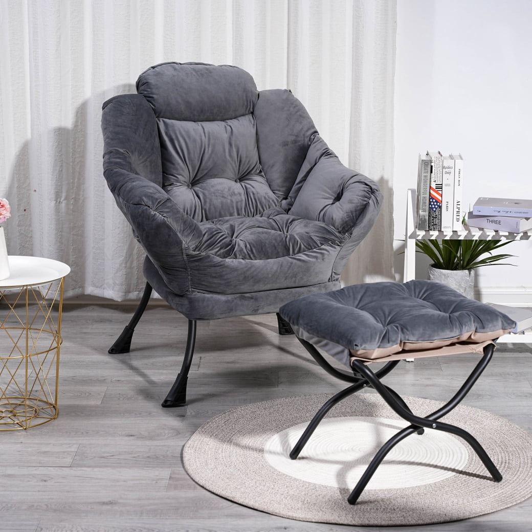 Walmart's Comfortable Single Lazy Chair with Ottoman, Easy