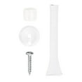 thumbnail image 4 of 6Pack Spring Door Stopper, 3-1/8" Flexible Door Stop with Rubber Bumper & Screws (Steel, White), 4 of 6