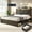 Rustic Black, variant on Amerlife Queen Size Storage Bed Frame with 4 Drawers & LED Light, Charging Station, Rustic White
