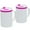Pink, variant on Copco Iconic 16oz Double Wall Insulated Desk Mug with Lid & Handle, Set of 2, BPA-Free Reusable Plastic, Spill-Proof, Microwave & Dishwasher Safe, Wide Mouth, Cup Holder Friendly (Grey)