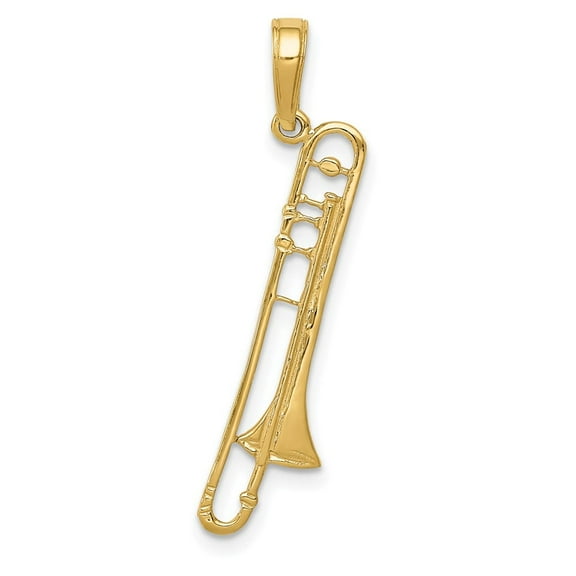 10K Trombone Pendant