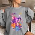 thumbnail image 1 of Pop cazadora para niña Printed Anime Print Long-Sleeved Sweatshirt 1*Top （Gray）, 1 of 3
