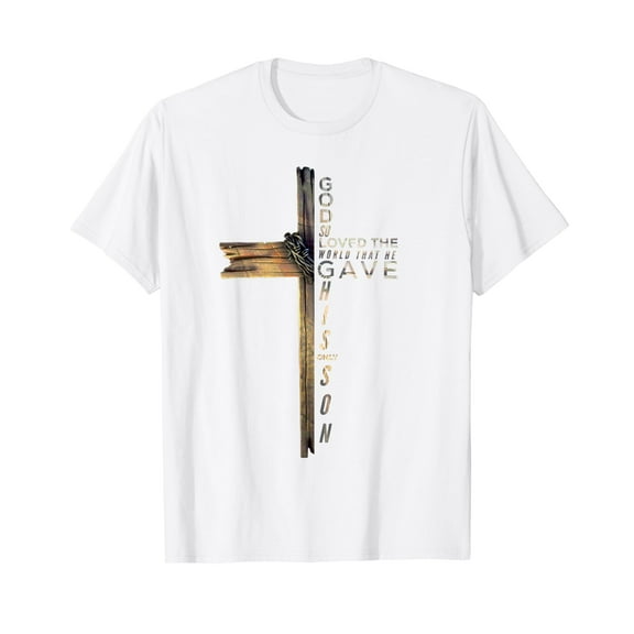 John 3:16 Christian Cross Bible T-Shirt