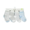 thumbnail image 3 of Hudson Baby Infant Boy Cotton Rich Newborn and Terry Socks, Light Blue Gray, 0-6 Months, 3 of 4