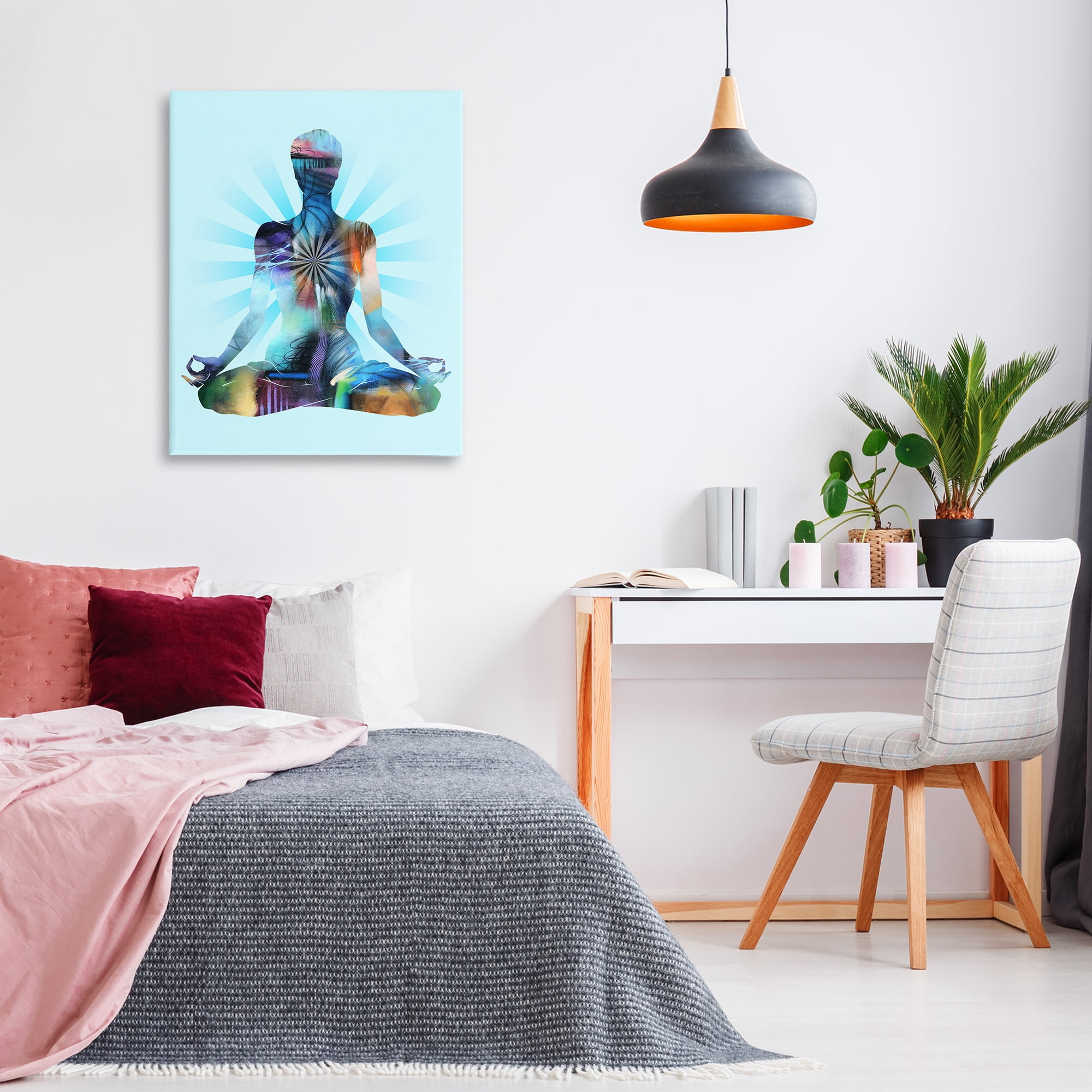 Stupell Industries Zen Meditation Pose Sports Painting Wrapped Canvas Art Print Wall Art, 30 x 40