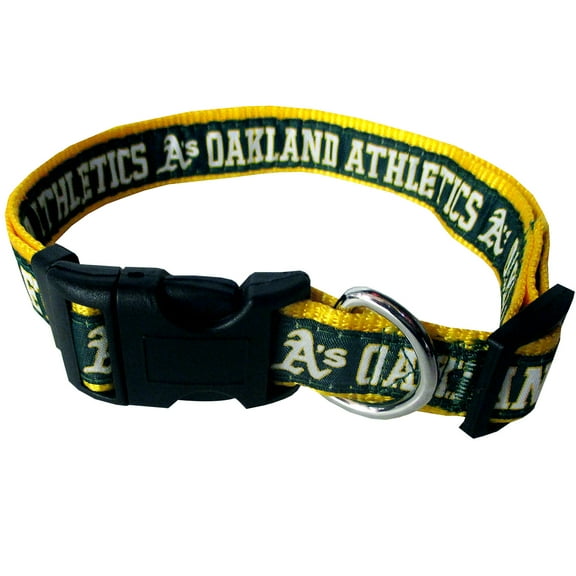 Pets First MLB Oakland Athletics Dogs and Cats Collar - Heavy-Duty, Durable & Adjustable - Medium