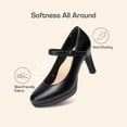 thumbnail image 4 of Zapatos de Tacón Mary Jane para Mujer DREAM PAIRS Negro Talla 9.5, 4 of 9