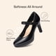 thumbnail image 4 of Zapatos de tacón Mary Jane para mujer DREAM PAIRS negros talla 11, 4 of 9