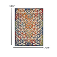thumbnail image 2 of 8â€™ x 11â€™ Rainbow Colored Indoor Outdoor Area Rug, 2 of 8
