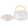 thumbnail image 1 of Miangastore 2pcs 2L Folding Water Bucket Travelling Foldable Bucket Transparent Washbasin, 1 of 9